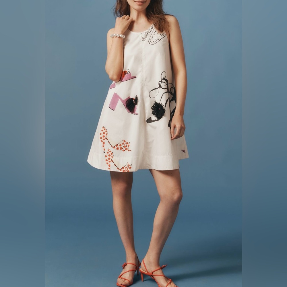 Anthropologie shoe White Mini Dress - Picture 2 of 12